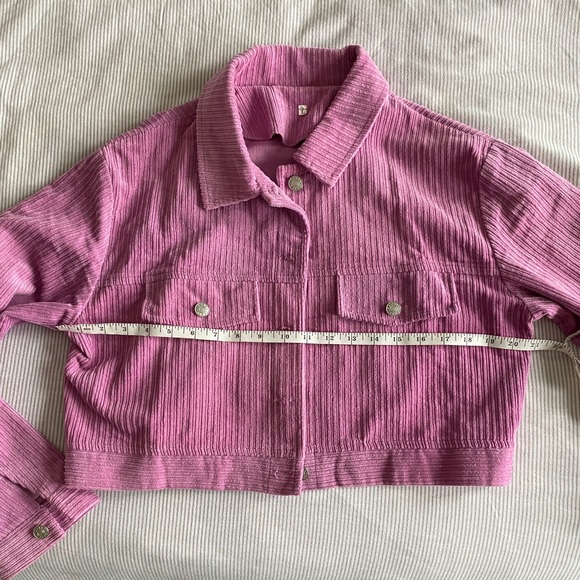 Single Breasted Corduroy Crop Jacket - Picture 5 of 7